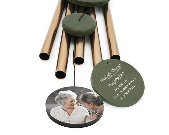 Personalized Memorial Wind Chime – “Love Lives On” Edition (36")